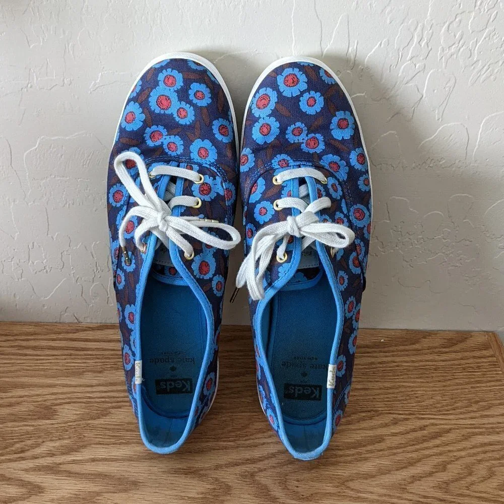 Keds x Kate Spade Blue Floral Sneakers